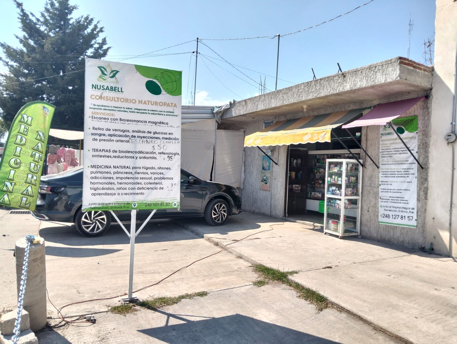 Fachada del consultorio naturópata